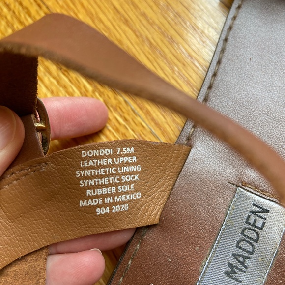 Steve Madden Brown Leather Sandal 7.5 - Picture 6 of 7